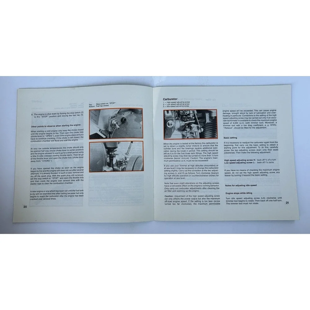 Stihl FS 50 WeedEater WeedWhacker Instruction‎ Owner's Operator Manual